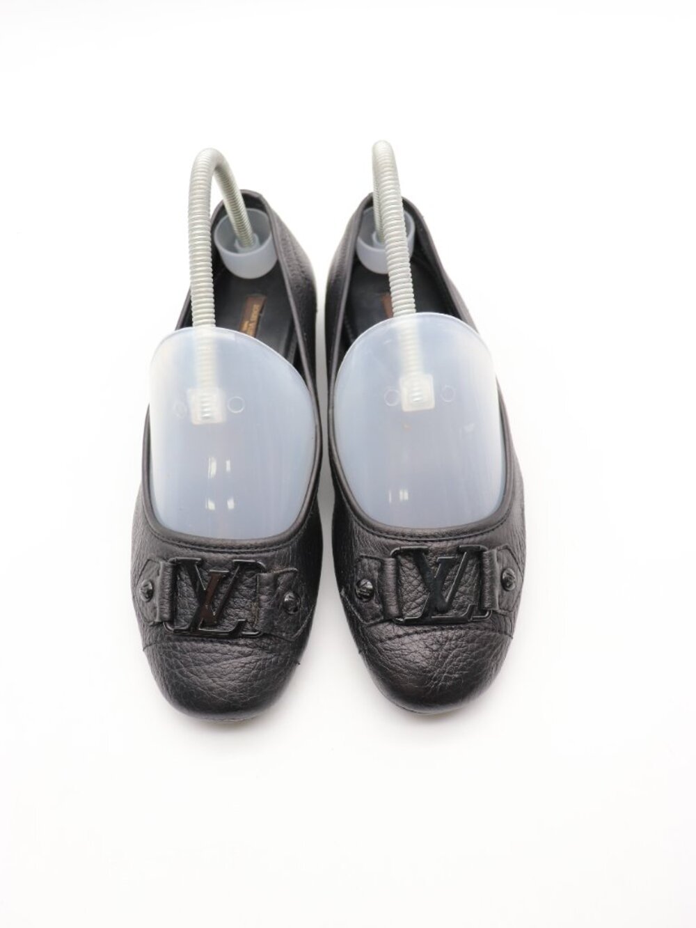 Louis Vuitton Ballets Black Leather Flats Women's Size EU 38 Slip on Shoes - Picture 2 of 10